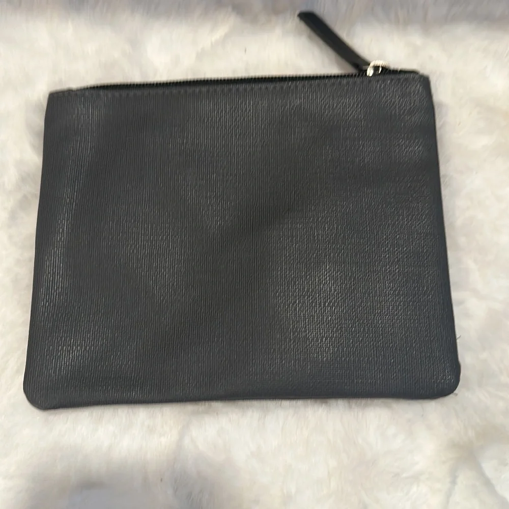 TUMI For Delta Canvas gray Travel Makeup Bag 7” Wide x 6